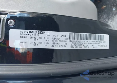 2015 Chrysler Town & Country Touring z USA, uszkodzony, nr VIN 2C4RC1BG0FR573431